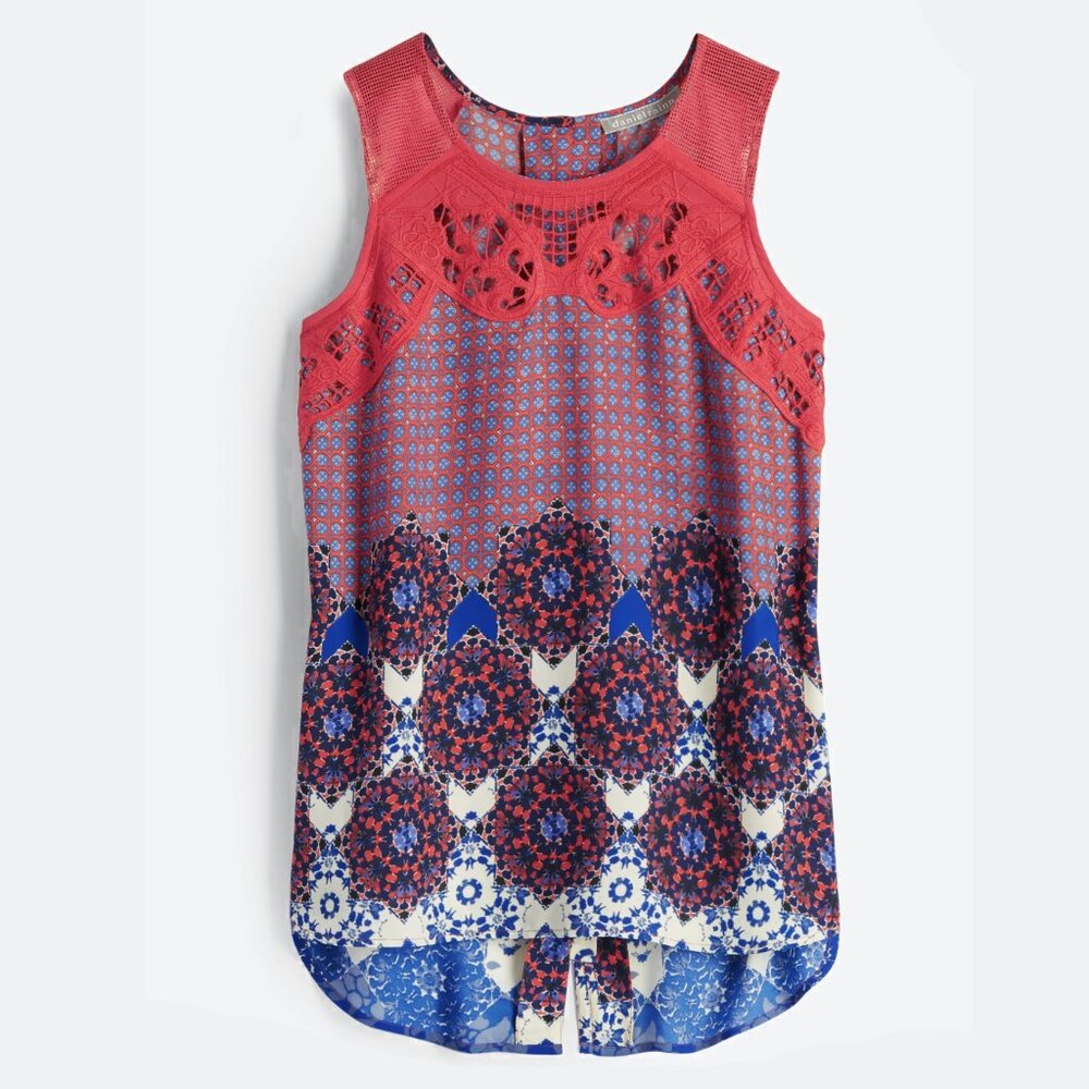 Daniel Rainn Angelyne Button Back Detail Top